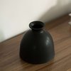 Uniquewise Modern Inkwelll Bottle Shaped Ceramic Table Vase Flower Holder, Black 5 Inch QI004366.L.BK